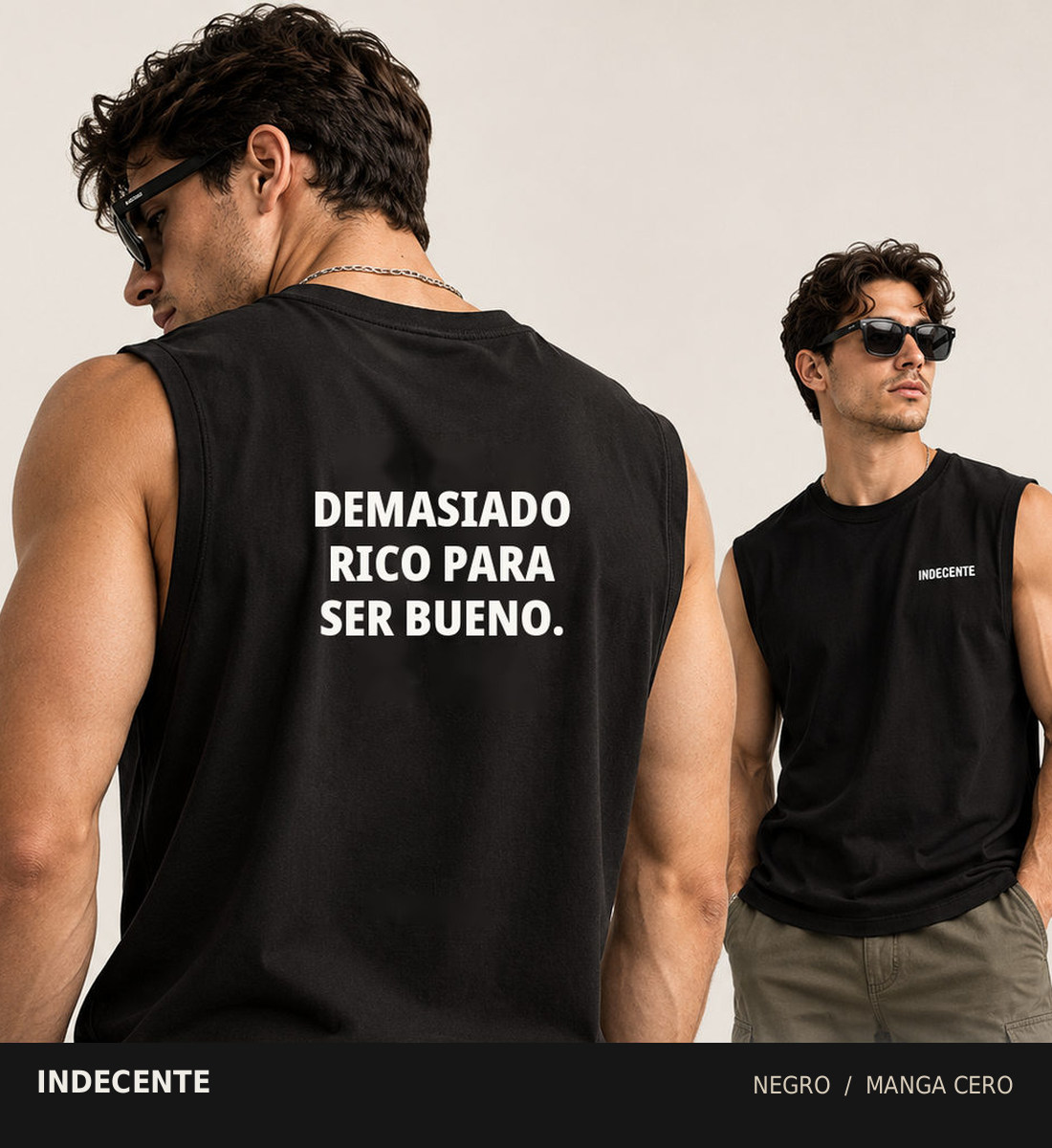 Polo manga cero hombre | Demasiado rico | INDECENTE