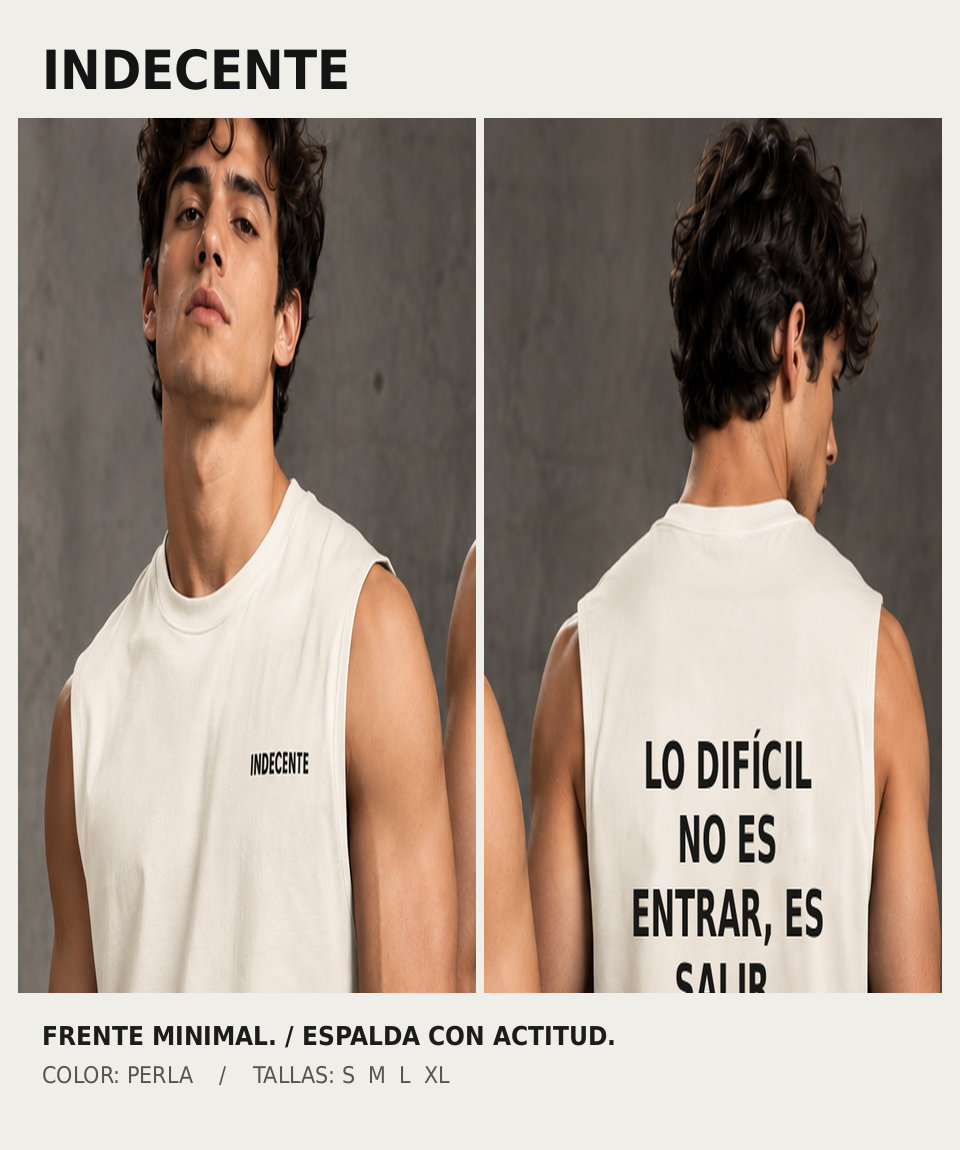 Polo manga cero hombre | Lo difícil no es entrar | INDECENTE — foto 14