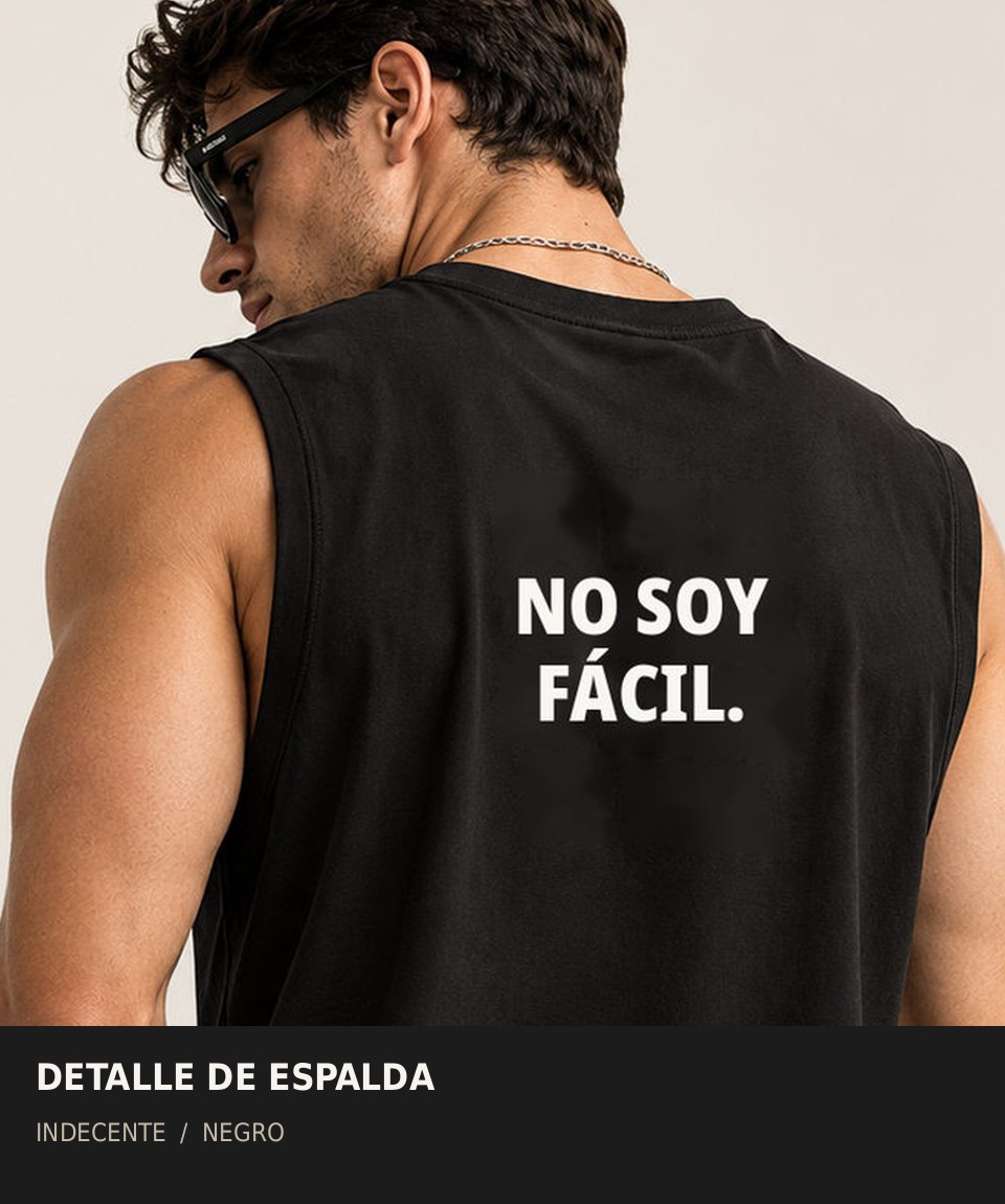 Polo manga cero hombre | No soy fácil | INDECENTE — foto 5