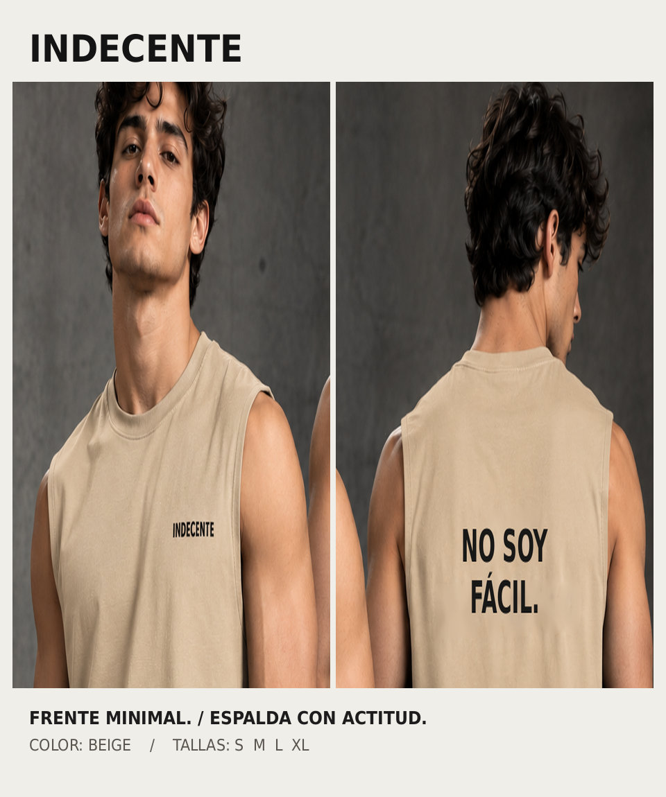Polo manga cero hombre | No soy fácil | INDECENTE — foto 9