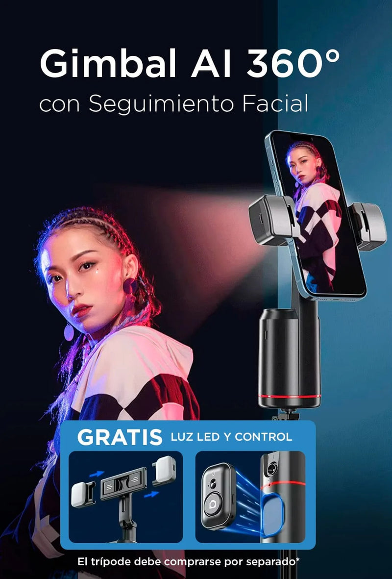 Trípode con seguimiento facial IA +Giro 360° — foto 1