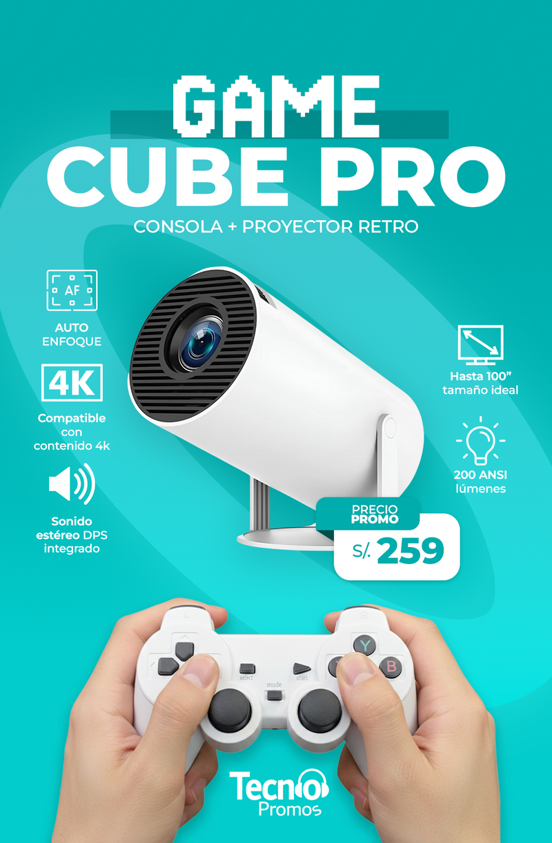 Proyector Smart 4K RetroPlay — 20,000 Juegos Incluidos — foto 2