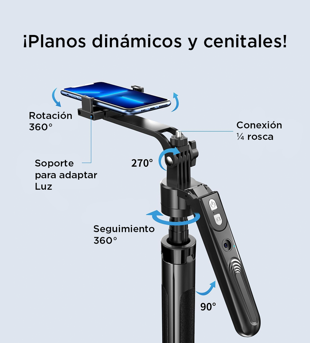 Trípode con seguimiento facial automático 🤖 IA + Giro 360° — foto 4
